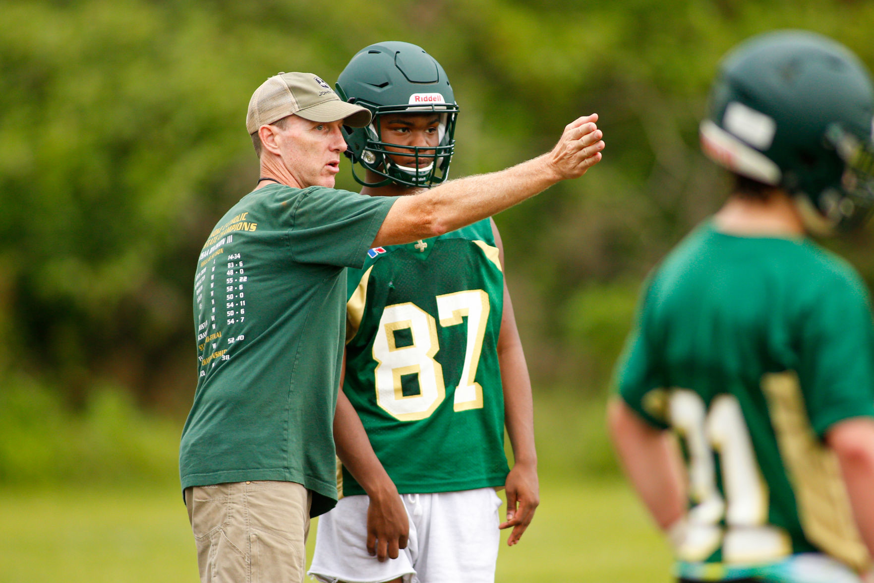 Roanoke Catholic football practice